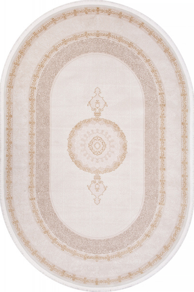 Российский овальный ковёр SI026A BROWN / BROWN