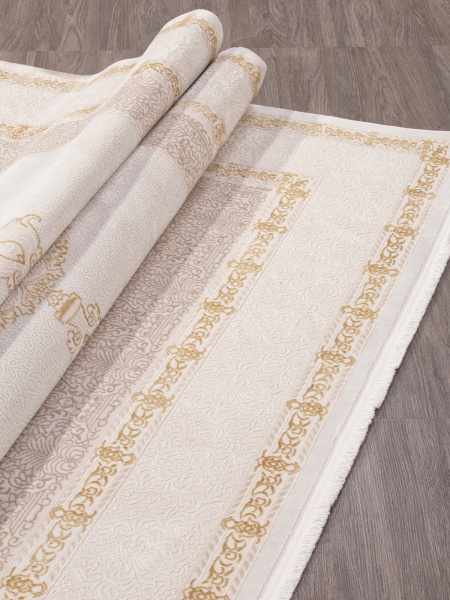 Российский прямоугольный ковёр SI026A BROWN / BROWN