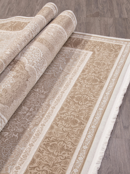 Российский прямоугольный ковёр SI030B BROWN / BROWN