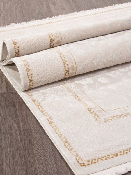 Российский прямоугольный ковёр SI040W BROWN / BROWN