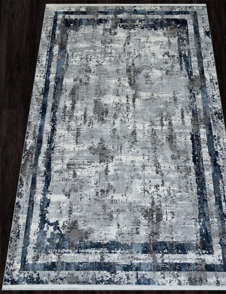 Российский прямоугольный ковёр SI053G GREY / GREY