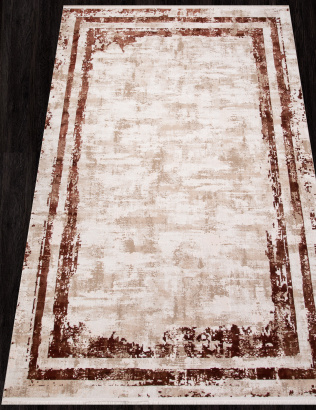 Российский прямоугольный ковёр SI053K BROWN / BROWN