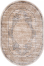 Российский овальный ковёр SI054A BROWN / BROWN