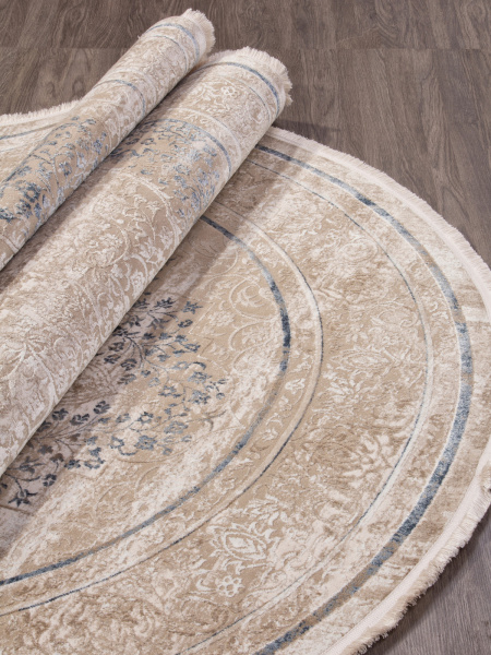 Российский овальный ковёр SI054A BROWN / BROWN