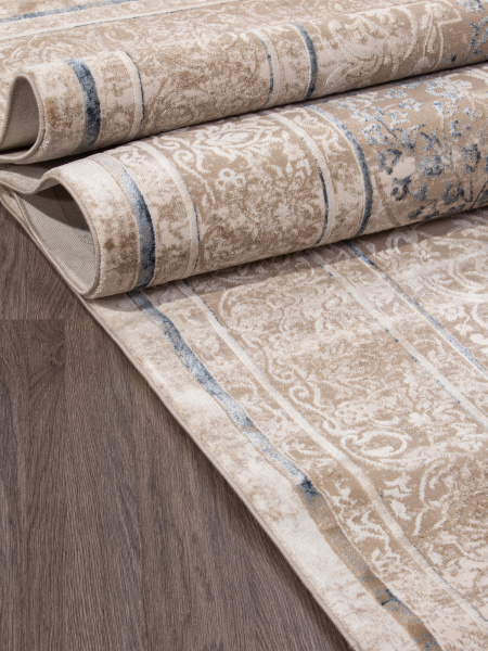 Российский прямоугольный ковёр SI054A BROWN / BROWN