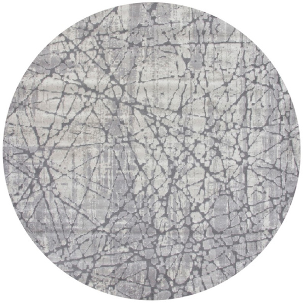 Турецкий круглый ковёр 22097A L.GREY / CREAM