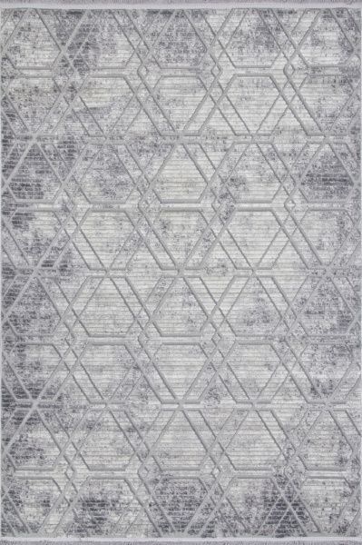 Турецкий прямоугольный ковёр 22366A GREY / L.GREY