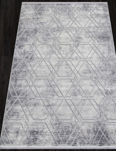 Турецкий прямоугольный ковёр 22366A GREY / L.GREY