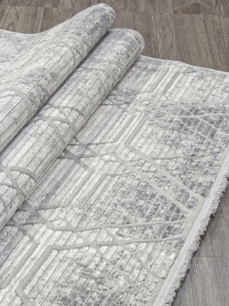 Турецкий прямоугольный ковёр 22366A GREY / L.GREY