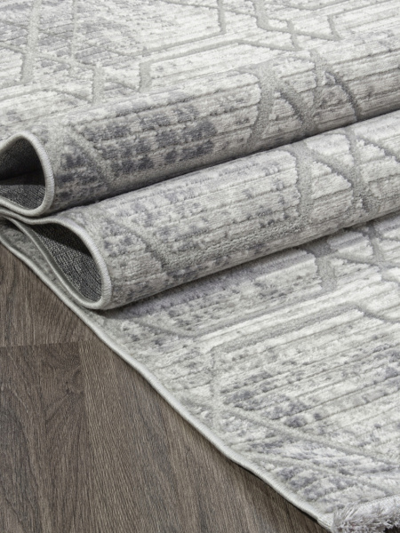 Турецкий прямоугольный ковёр 22366A GREY / L.GREY