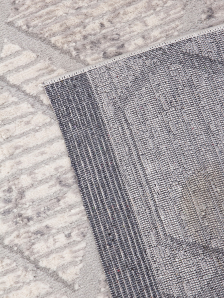 Турецкая прямоугольная дорожка 22366A GREY SHR / L.GREY