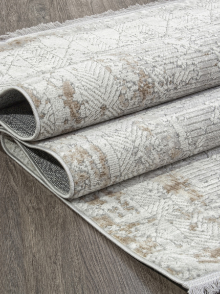 Турецкий прямоугольный ковёр 22400A CREAM / GREY
