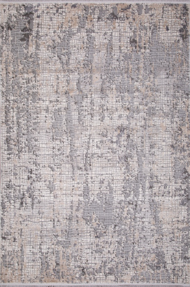 Турецкий прямоугольный ковёр 23539A GREY SHR / WHITE