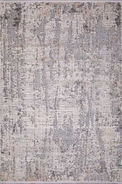 Турецкий прямоугольный ковёр 23539A GREY SHR / WHITE