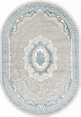 Турецкий овальный ковёр Q010A BLUE FDY / CREAM SHRINK