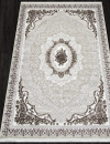 Турецкий прямоугольный ковёр Q010A BROWN FDY/CREAM SHRINK
