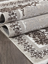 Турецкий прямоугольный ковёр Q010A BROWN FDY/CREAM SHRINK