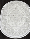 Турецкий овальный ковёр Q011A GREY FDY / CREAM SHRINK