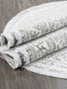 Турецкий овальный ковёр Q011A GREY FDY / CREAM SHRINK