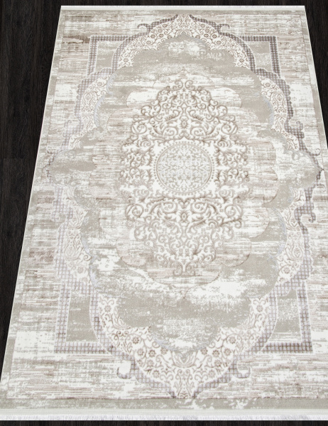 Турецкий прямоугольный ковёр Q018A VIZON FDY / CREAM SHRINK