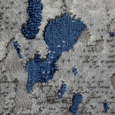 Турецкий прямоугольный ковёр  E1621 GREY/N.BLUE