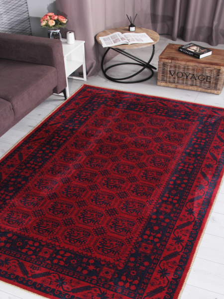 Турецкий прямоугольный ковёр HM1008A RED
