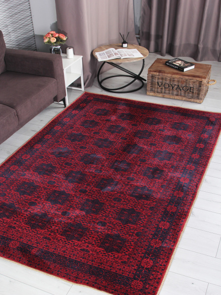 Турецкий прямоугольный ковёр HM1009A RED