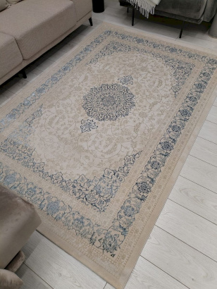 Турецкий прямоугольный ковёр A5000A CREAM/L.BLUE
