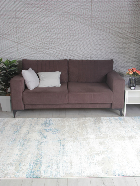 Турецкий прямоугольный ковёр 5072A CREAM / P.D.BLUE