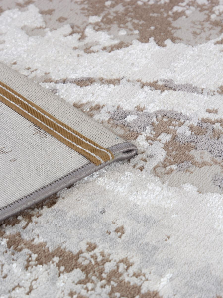 Турецкий прямоугольный ковёр 5575A S.BEIGE / P.WHITE