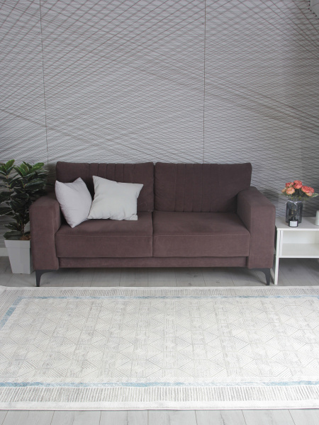 Турецкий прямоугольный ковёр 9244B S.L.GREY / P.D.BLUE