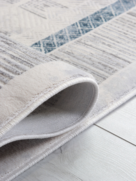 Турецкий прямоугольный ковёр 9244B S.L.GREY / P.D.BLUE