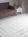 Турецкий прямоугольный ковёр 9255A S.L.GREY / P.TURQUOISE