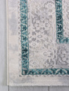 Турецкий прямоугольный ковёр 9255A S.L.GREY / P.TURQUOISE