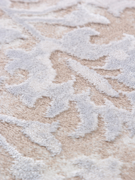 Турецкий прямоугольный ковёр 9256A S.BEIGE / P.WHITE