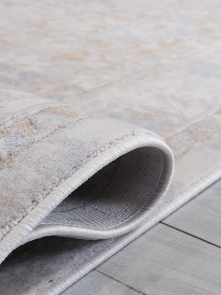 Турецкий прямоугольный ковёр 9256A S.BEIGE / P.WHITE