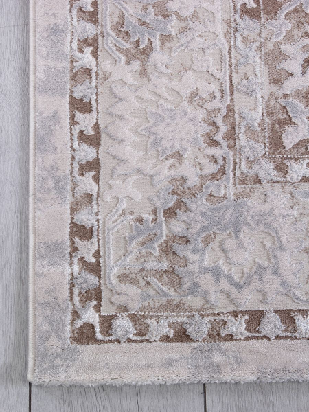 Турецкий прямоугольный ковёр 9256A S.BEIGE / P.WHITE