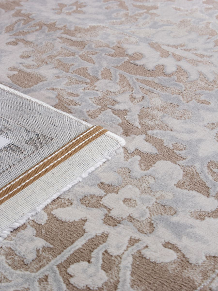 Турецкий прямоугольный ковёр 9256A S.BEIGE / P.WHITE