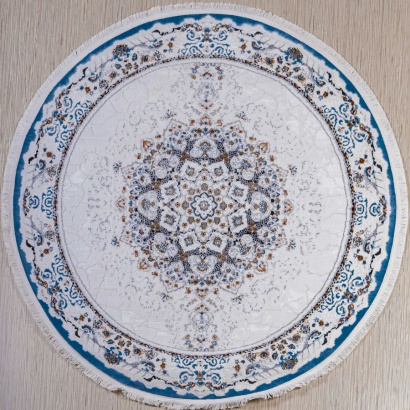 Турецкий круглый ковёр 4922A D.BLUE/D.BLUE
