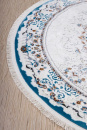 Турецкий круглый ковёр 4922A D.BLUE/D.BLUE