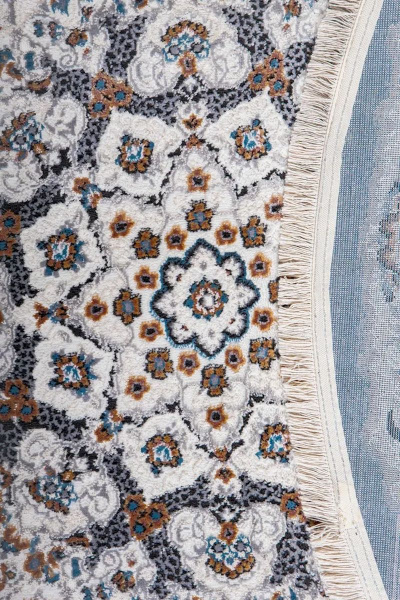 Турецкий круглый ковёр 4922A D.BLUE/D.BLUE