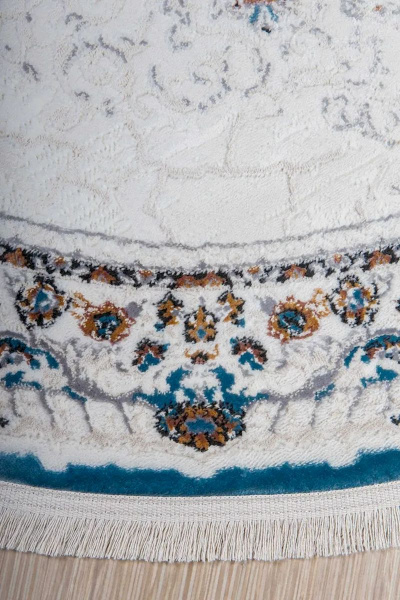 Турецкий круглый ковёр 4922A D.BLUE/D.BLUE