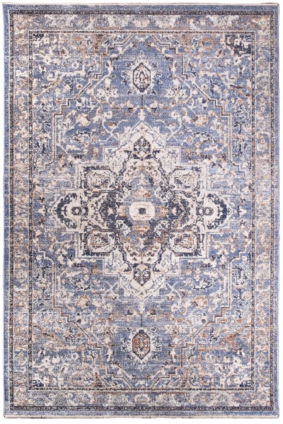 Турецкий прямоугольный ковёр 5470D IVORY - BLUE
