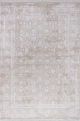 Турецкий прямоугольный ковёр 21365C D.BEIGE / WHITE