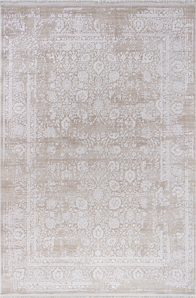 Турецкий прямоугольный ковёр 21365C D.BEIGE / WHITE