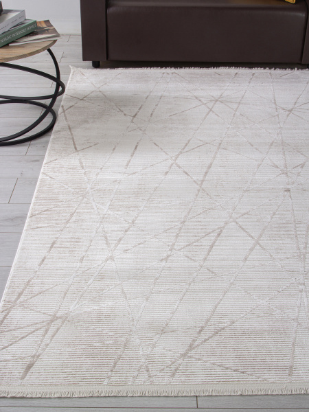 Турецкий прямоугольный ковёр 31978C WHITE / BEIGE
