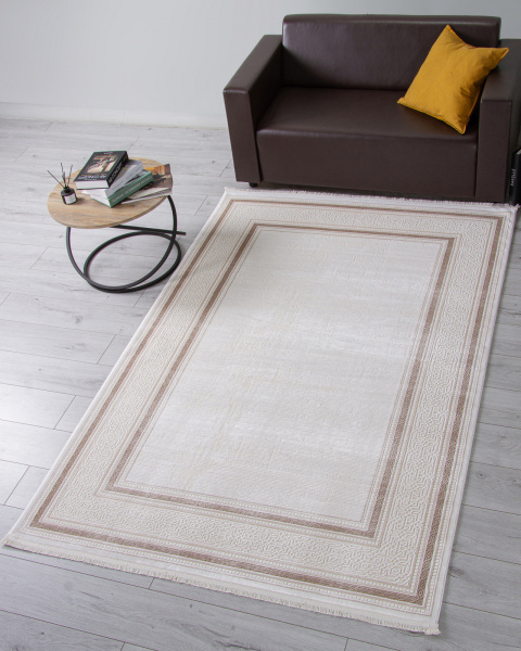 Турецкий прямоугольный ковёр 32218C WHITE / CREAM