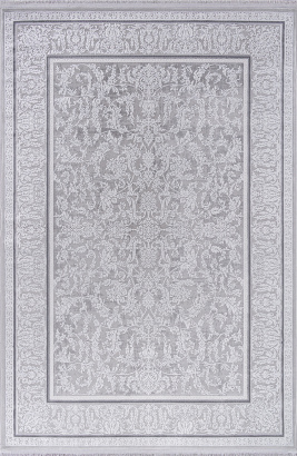 Турецкий прямоугольный ковёр 32229A GREY / WHITE