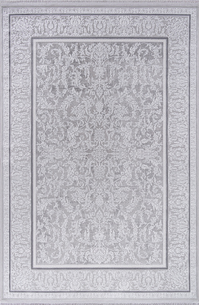 Турецкий прямоугольный ковёр 32229A GREY / WHITE