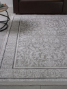 Турецкий прямоугольный ковёр 32229A GREY / WHITE
